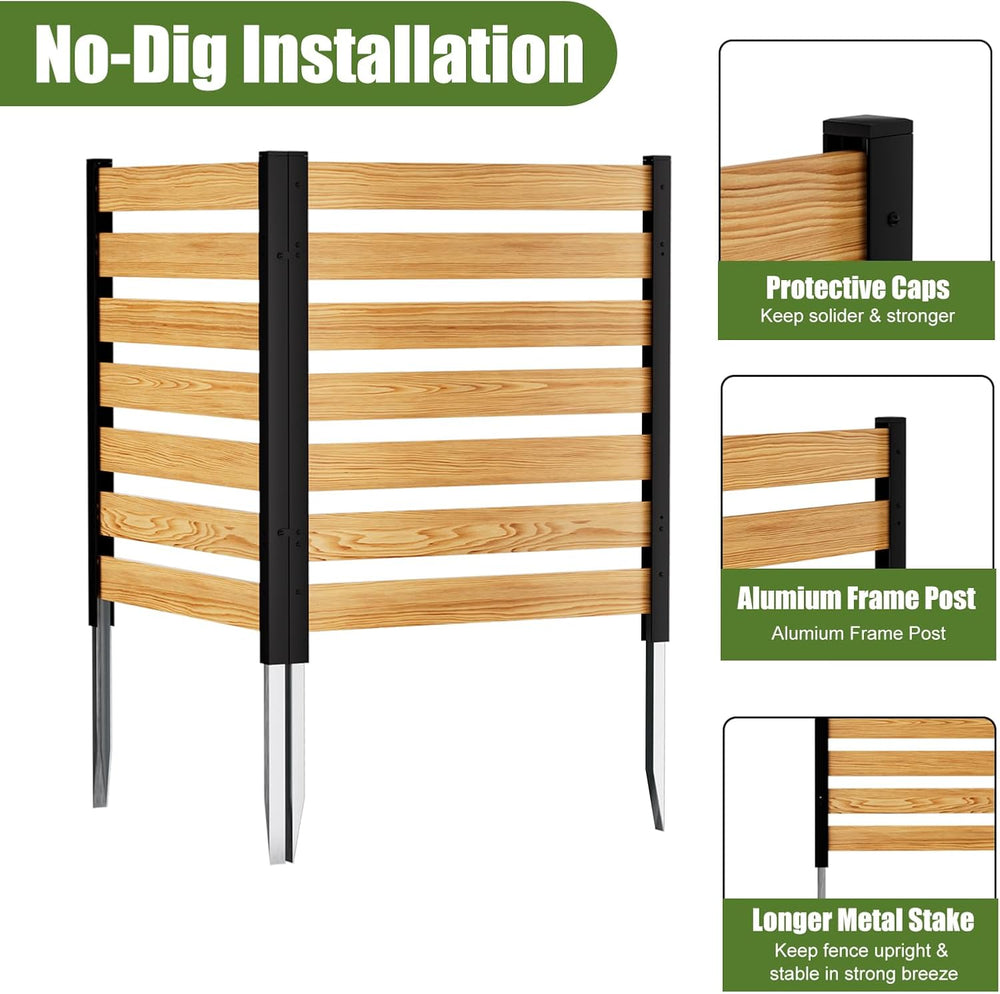 Outdoor Privacy Fence, Wood Privacy Screen Panels for Air Conditioner Fence