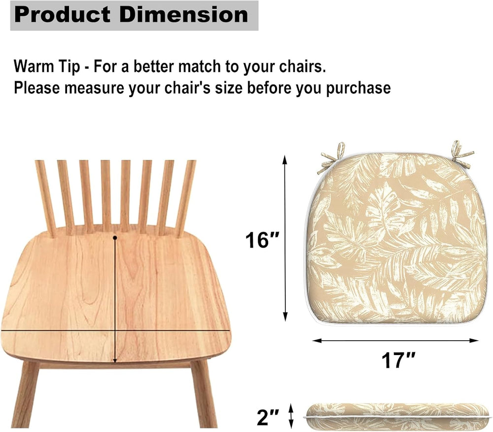 DYTXIII Set of 2 Outdoor Chair Cushions with Ties, Water Repellent Patio Chai...