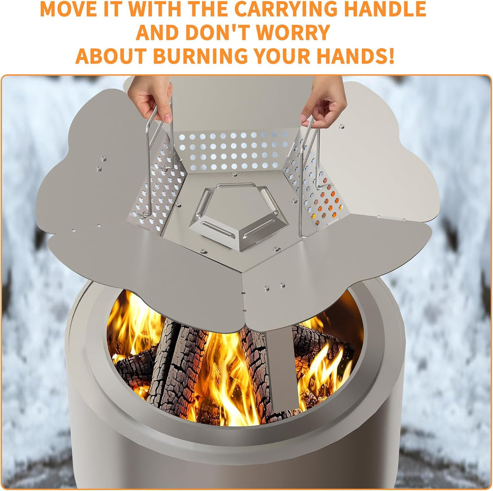 Heat Deflector for Solo Stove Bonfire 19.5", Portable 304 Stainless Stee...