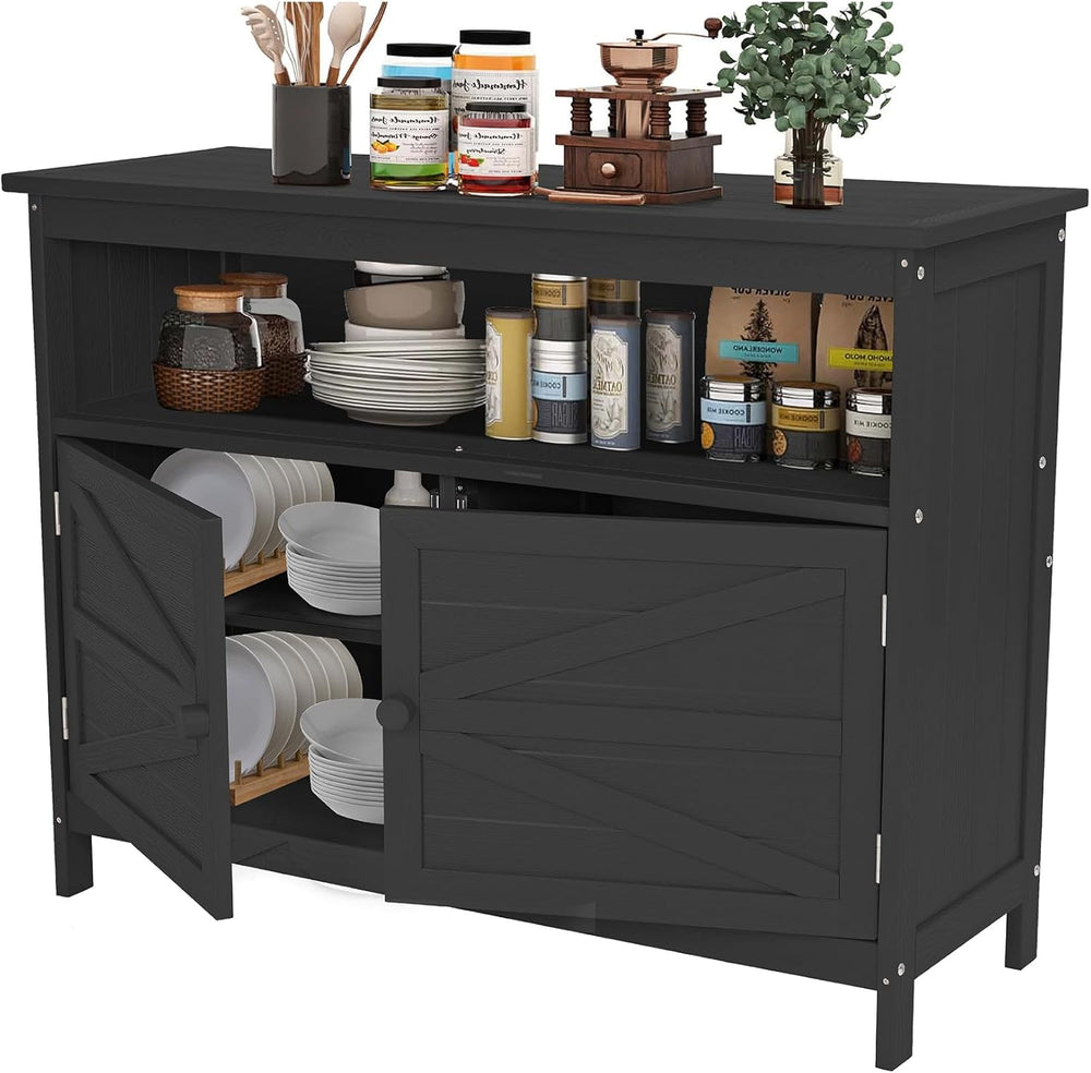 HIPS All-Weather Outdoor Storage Cabinet,Outdoor Sideboard with Magnetic Door...