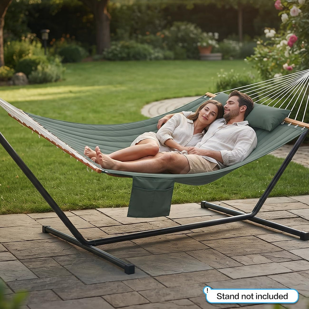 GAFETE 14FT 2 Person Family Hammock for Outside with Soft Pillow, Oversized