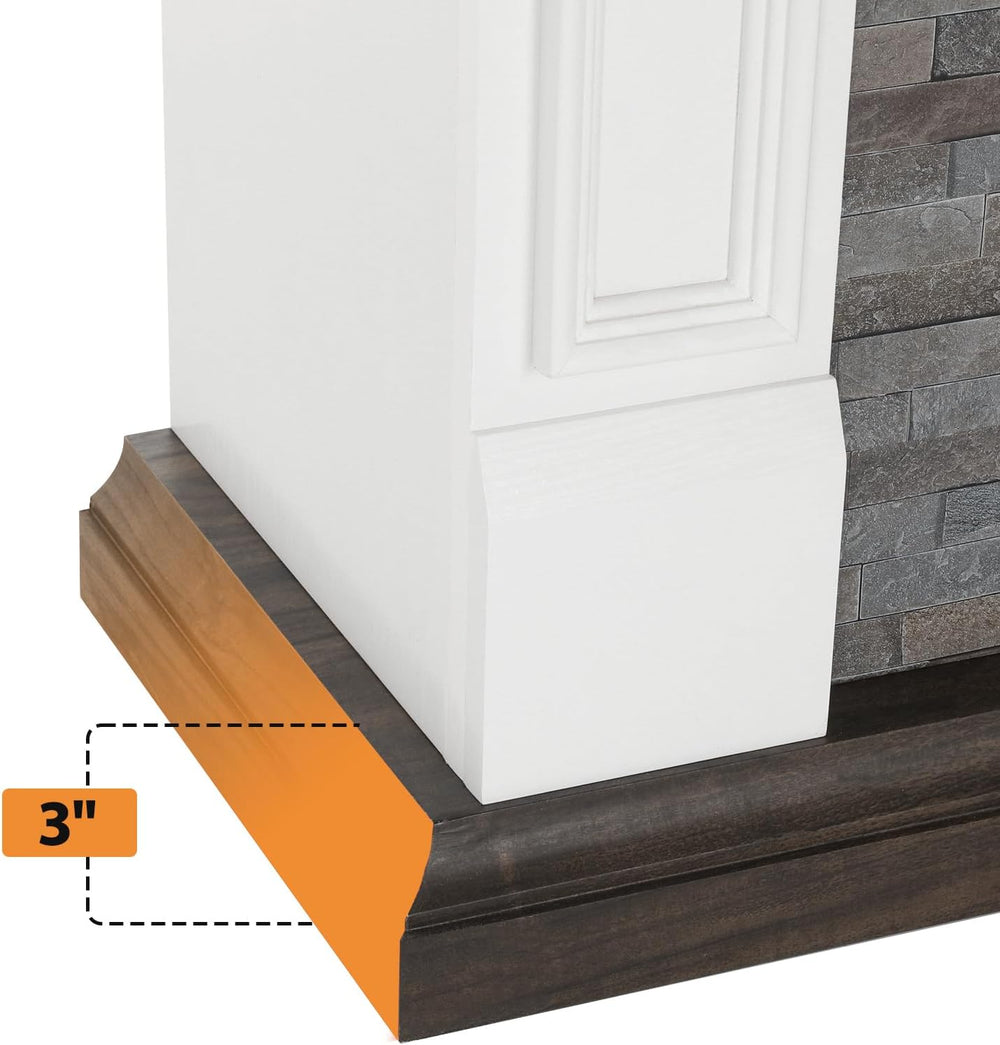 LGHM 44" Electric Fireplace with Mantel, Tall Fireplace Heater Freestand...
