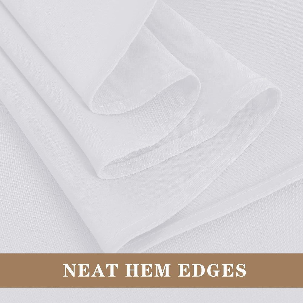 Fitable 6 Pack White Table Cloths 70x120 Inch for 6-8 Ft Rectangle Tables