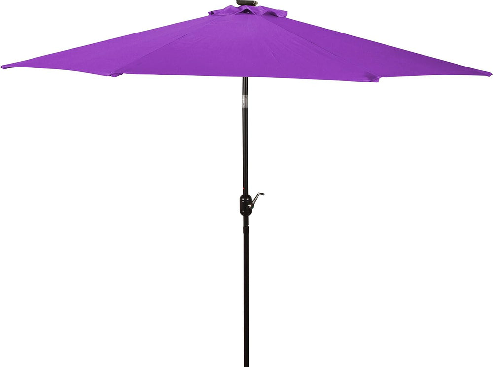 Trademark Innovations Deluxe Solar Powered LED Lighted Patio Umbrella - 9'