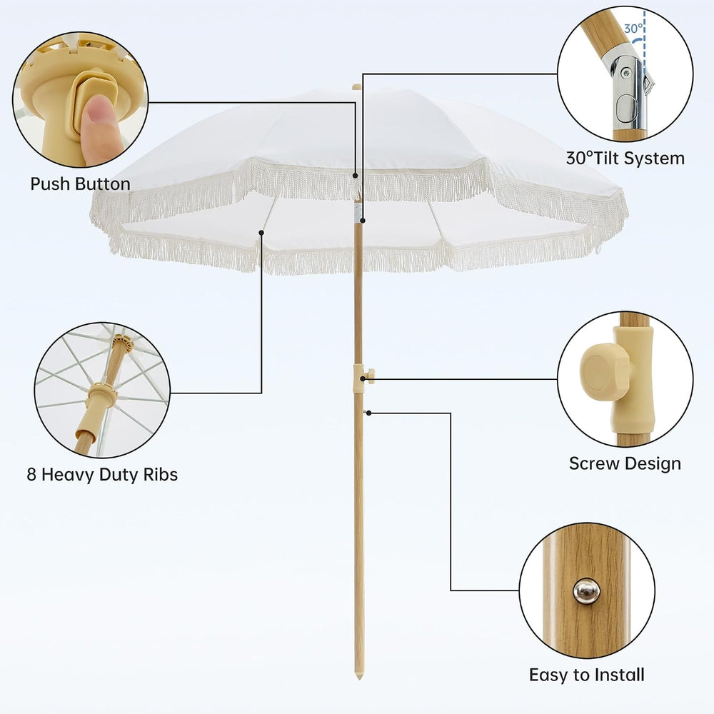 Aohanoi Outdoor Umbrella - Sun Protection, Rain Resistant, Windproof with Man...