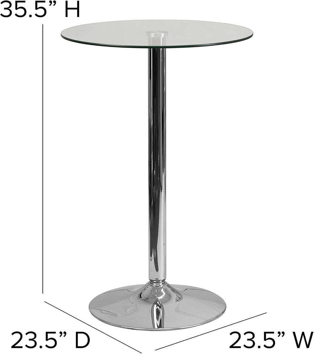 Flash Furniture 23.5 in Glass Round Table