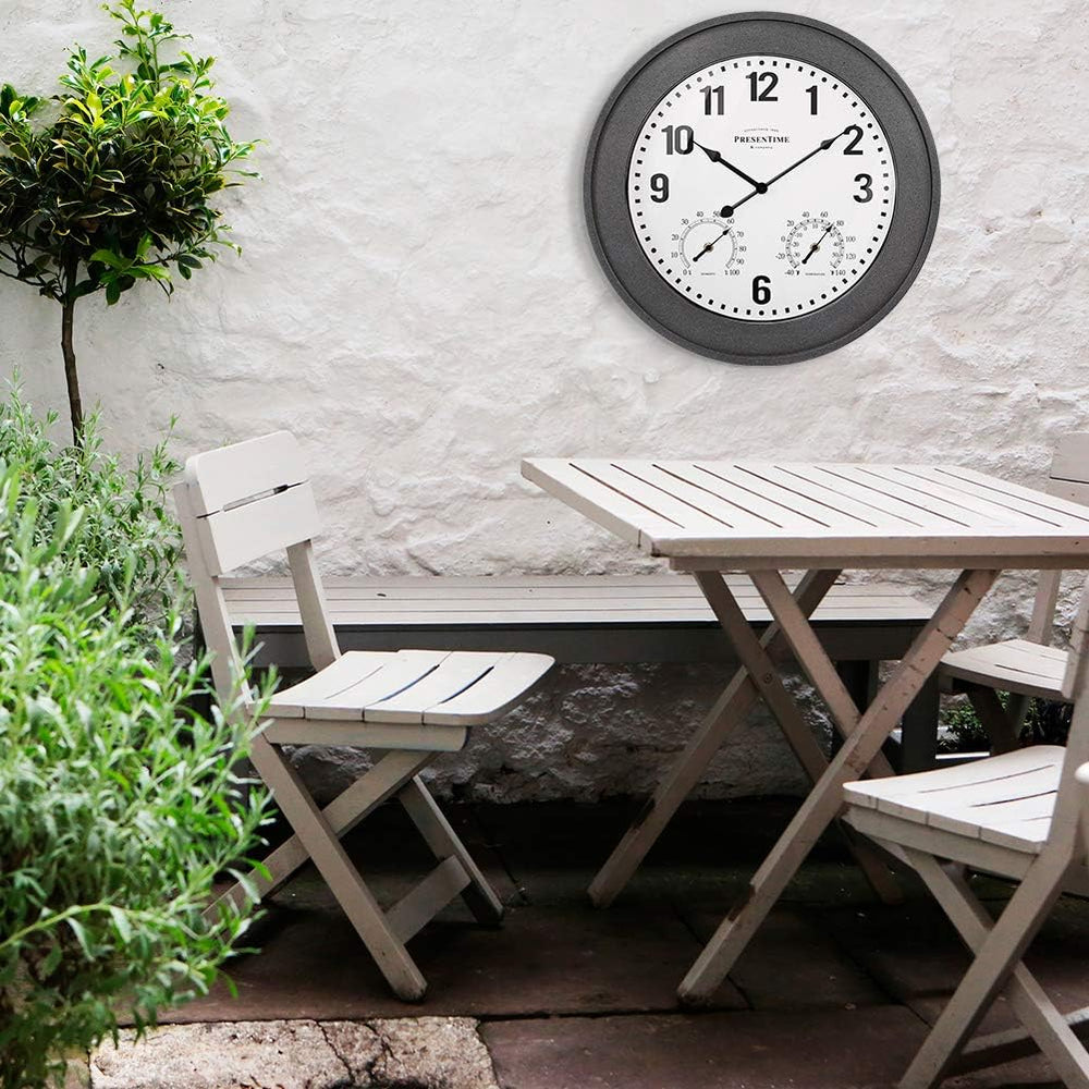 Presentime 20" Bradford in/Outdoor Farmhouse Clock