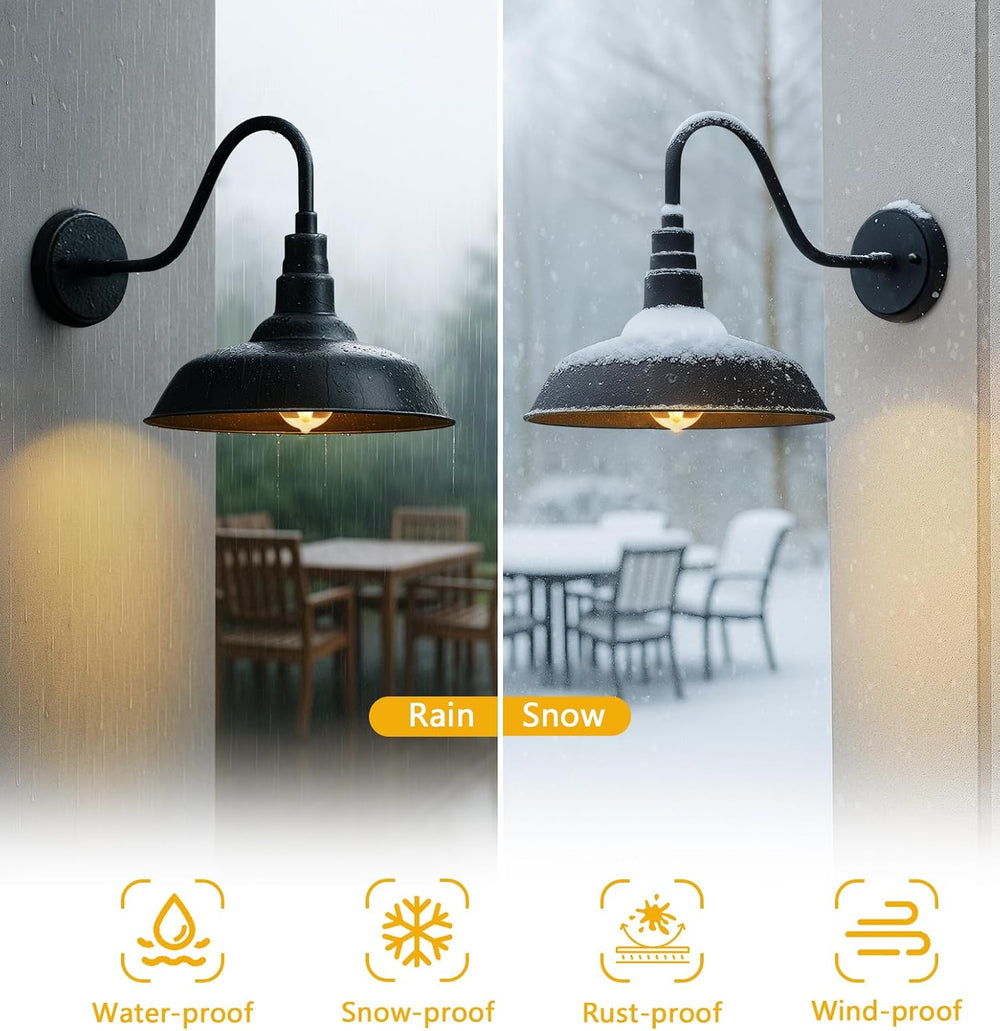 Acoji10 Outdoor Barn Gooseneck Lights,ClassicFarmhouse Style Fixture