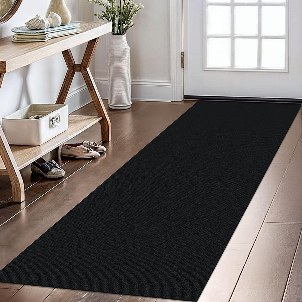KOZYFLY 2x6 Runner Carpet, Washable Non Slip Entryway Hallway Rug, Black