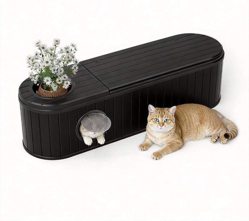 60 Gallon Storage Bench Deck Box Resin Patio Furniture with Armrest, Waterpro...