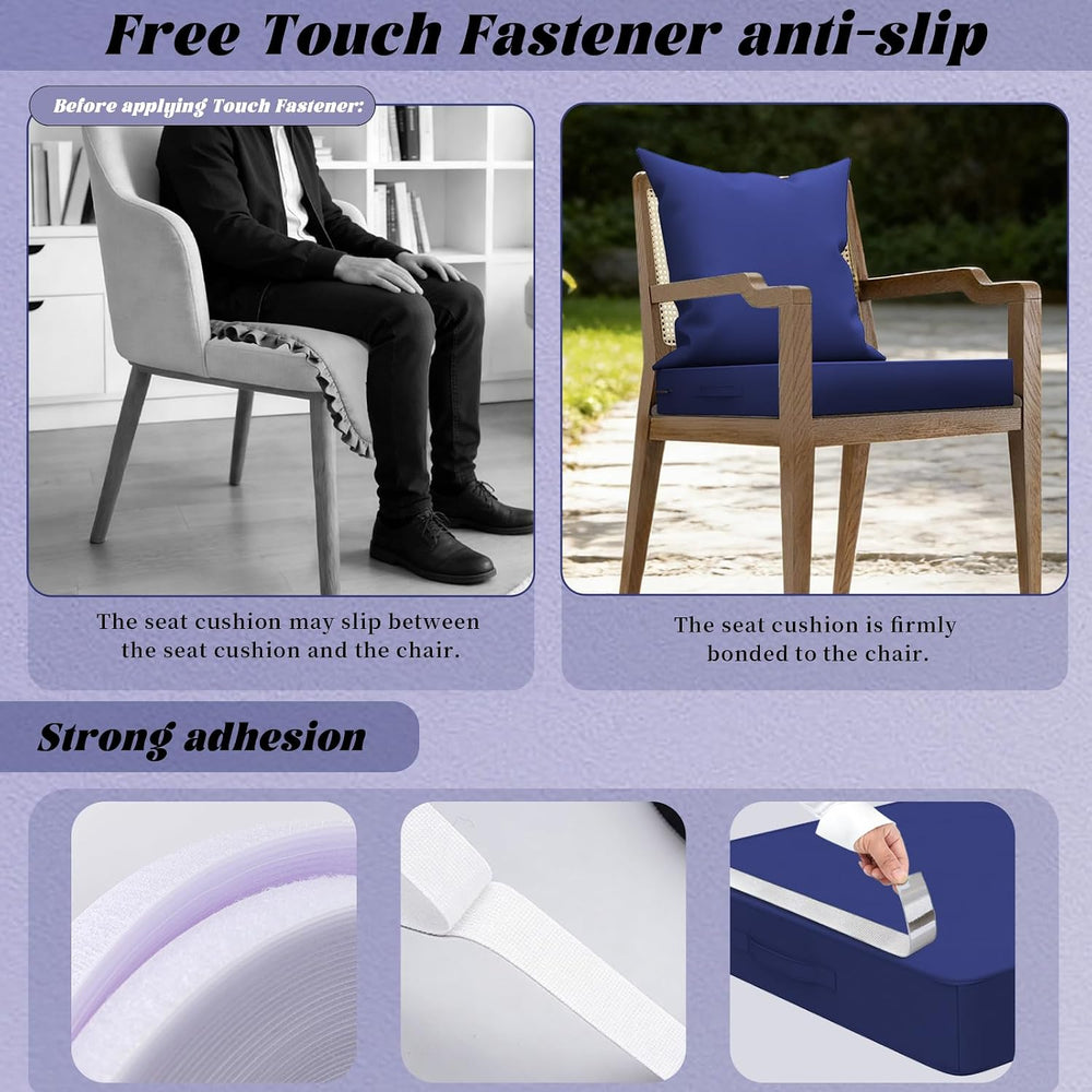 Outdoor Cushions 24x24 Inch, Waterproof Fade Resistant, 2 Covers, Blue