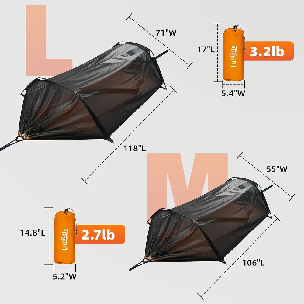Lulladle Camping Hammock - 500lbs Capacity Portable Hammock with 2 Tree Strap...