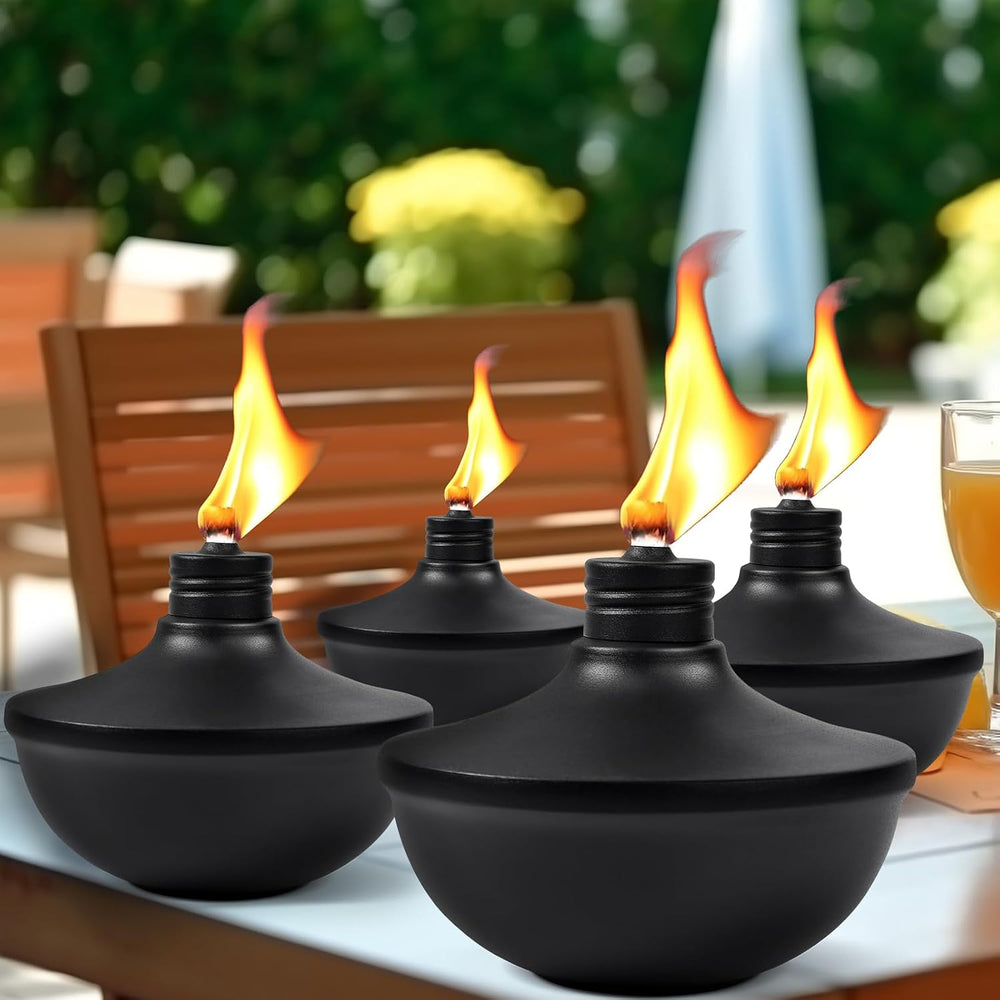 6-Pack Upgraded Tabletop Torches, 24 oz Citronella Torch Lights, Refillable T...