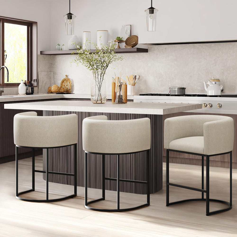 Counter Height Bar Stools Set of 2, 24 Inch Seat Height Barstools for Dining ...