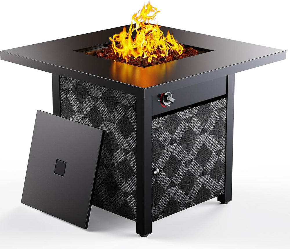 Ciays 28Inch Propane Fire Pit Table, 50,000 BTU Outdoor Gas Fire Pit Table CS...