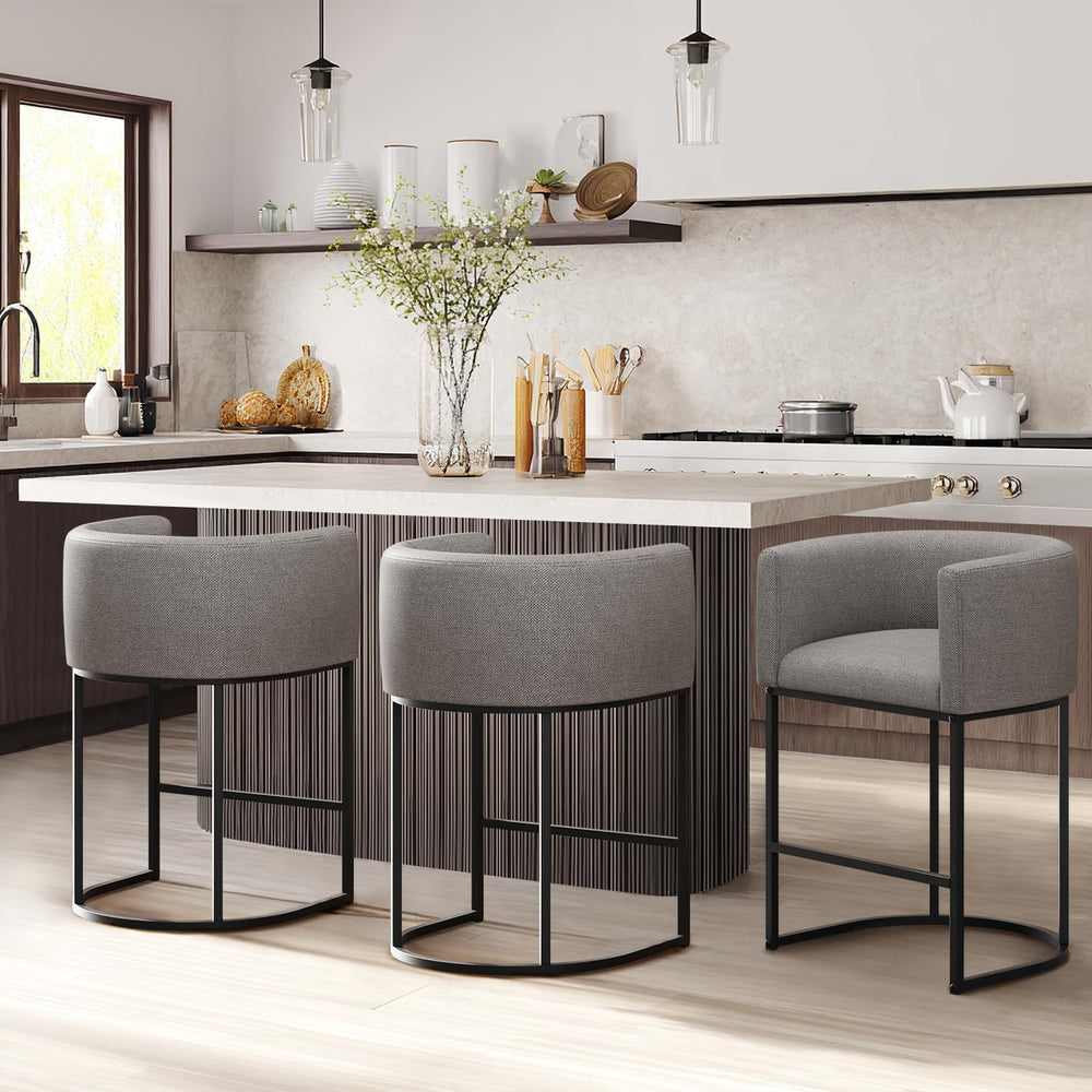 Counter Height Bar Stools Set of 3, 24 Inch Seat Height Barstools for Dining ...