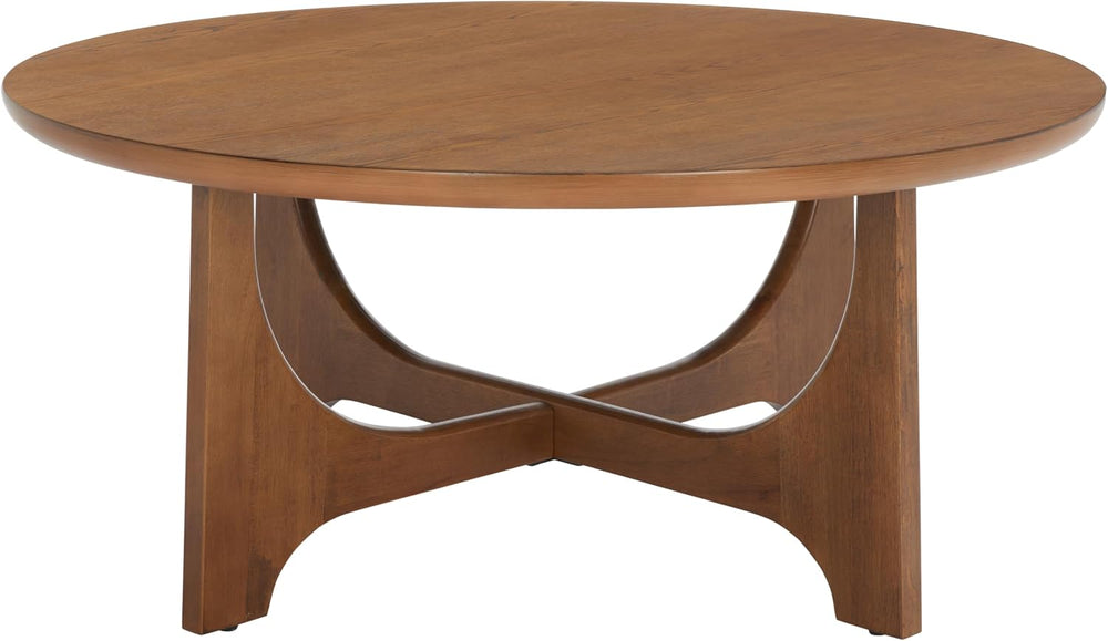 SAFAVIEH Furniture - Sasha Wood Coffee Table - Medium Oak - Wood - Modern Rou...