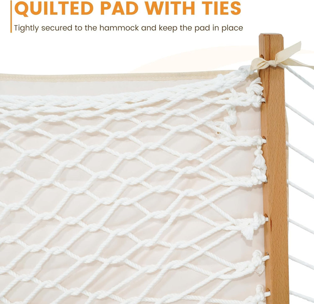 Lazy Daze Double Hammock Pad and Pillow Set for Spreader Bar Rope Hammock