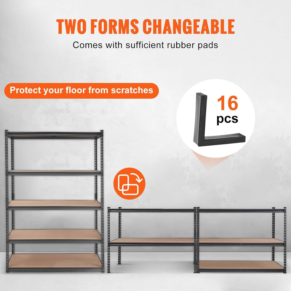 VEVOR Storage Shelves 5-Tier Adjustable 2000 lbs 48"x18"x72" S...