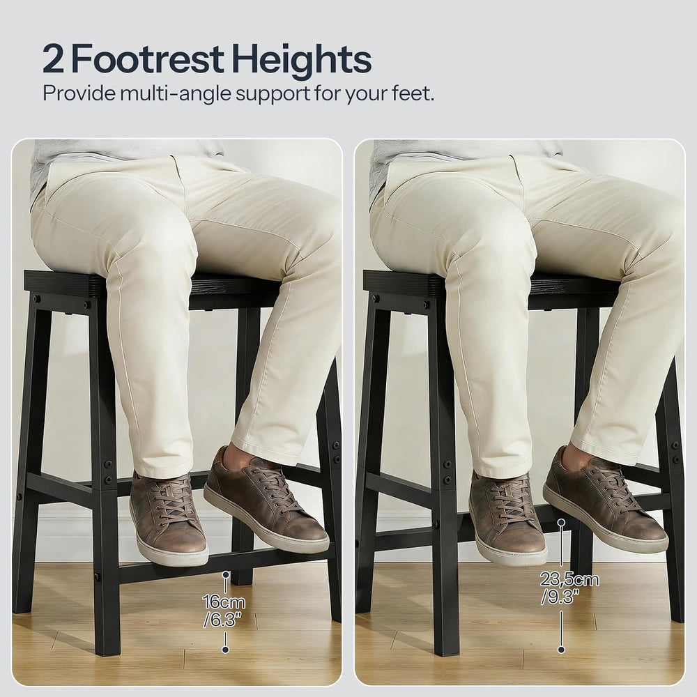 HOOBRO Bar Stools Set of 4, Counter Height Bar Stools, 23.6'' Bar Cha...