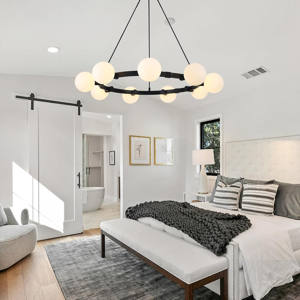 9-Light Modern Chandelier for Dining Room, Sputnik Ceiling Light Fixture with...