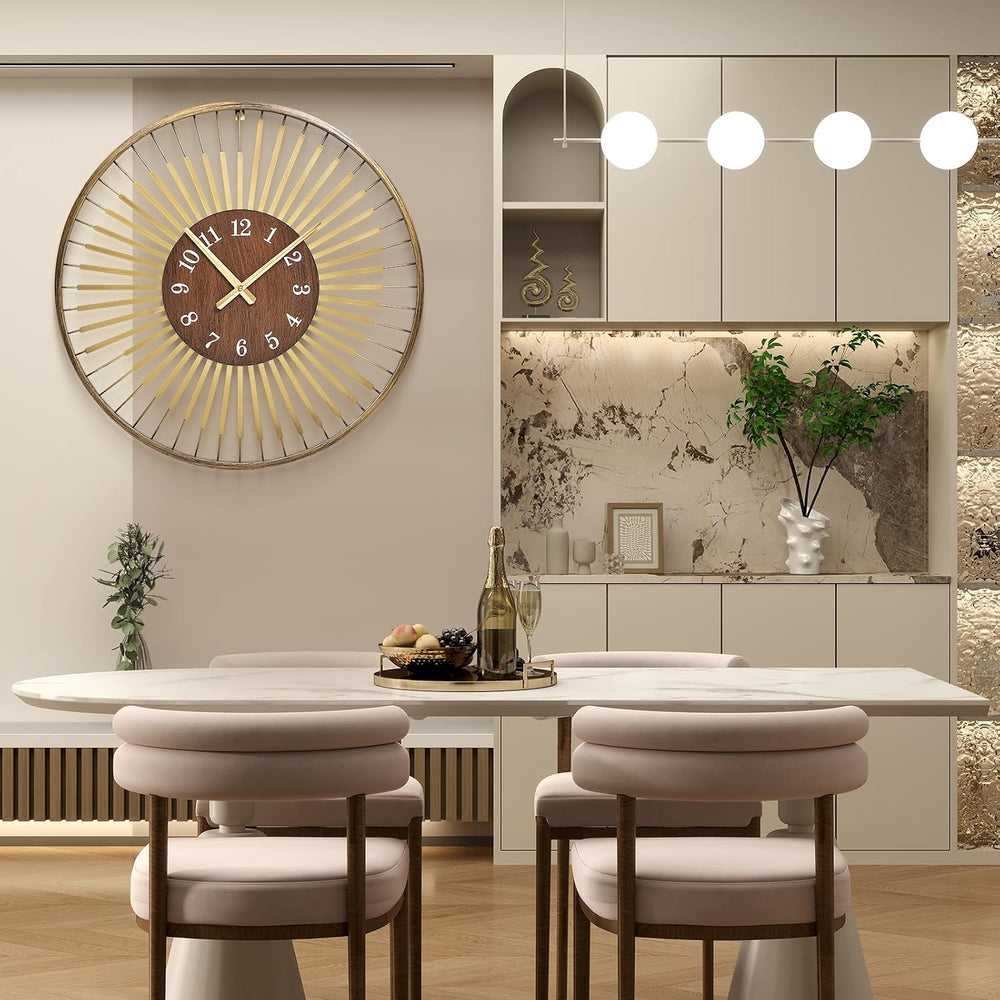 24 Inch Mid-Century Modern Wall Clock