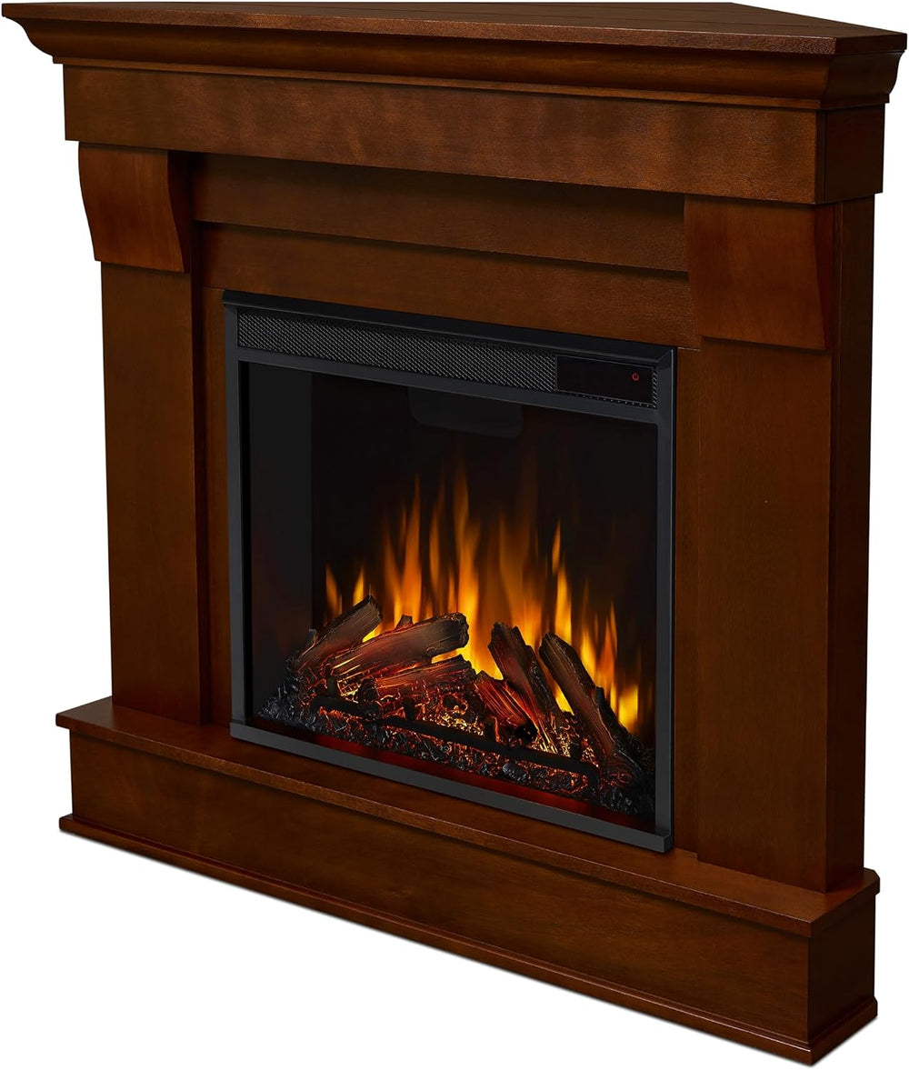 Real Flame Chateau 41" Corner Electric Fireplace with Mantel for Living ...