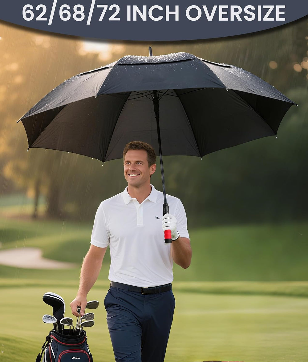 SIEPASA 62/68/72 Inch Large Golf Umbrella Windproof Waterproof Auto Open