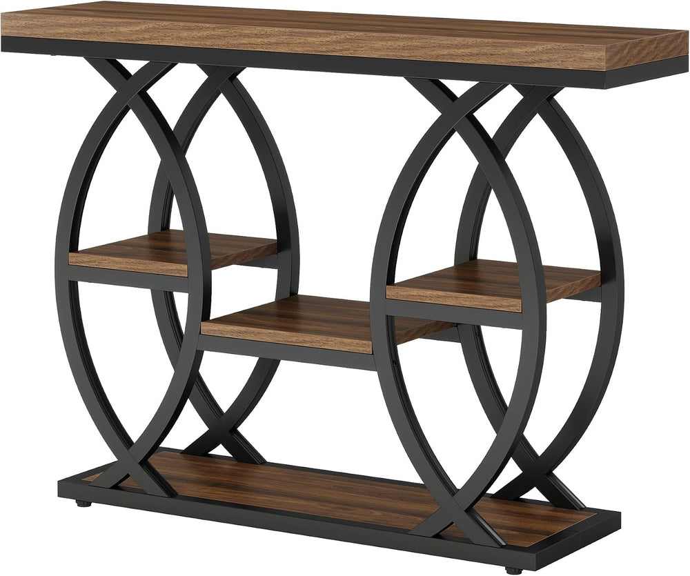 Tribesigns 39.4" Console Table, Sofa Table, Accent Tables, Rustic Brown