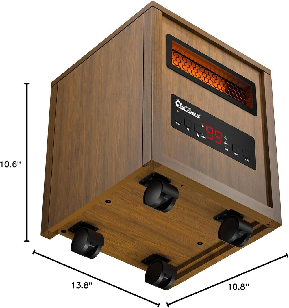 DR. Infrared Heater DR-123 Indoor Portable Space Heater with Remote Control, ...