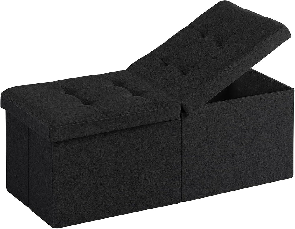 35-INCH Storage Ottoman Bench, Footrest with Storage, End of Bed Bench Coffee...