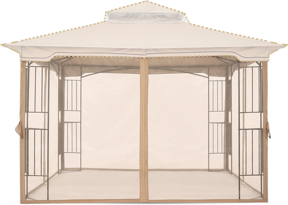 MASTERCANOPY Mosquito Screen Walls for Gazebo, 10x10 ft, Beige