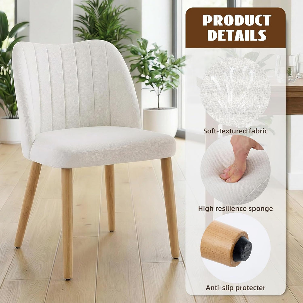 Garvee Wooden Dining Chairs Set of 2, Dining Room Chairs with Wood Legs