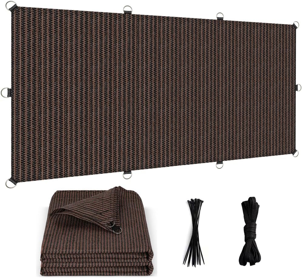 Sun Shade Cloth 8x20 FT, UV Block Outdoor Patio Shade Cover, Permeable and Te...