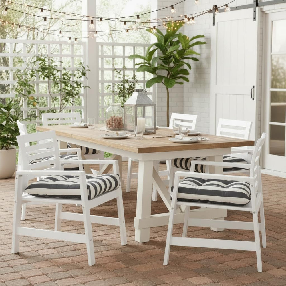 20x20 Square Tufted Outdoor Seat Cushion, Reversible Patio Chair Cushion with...