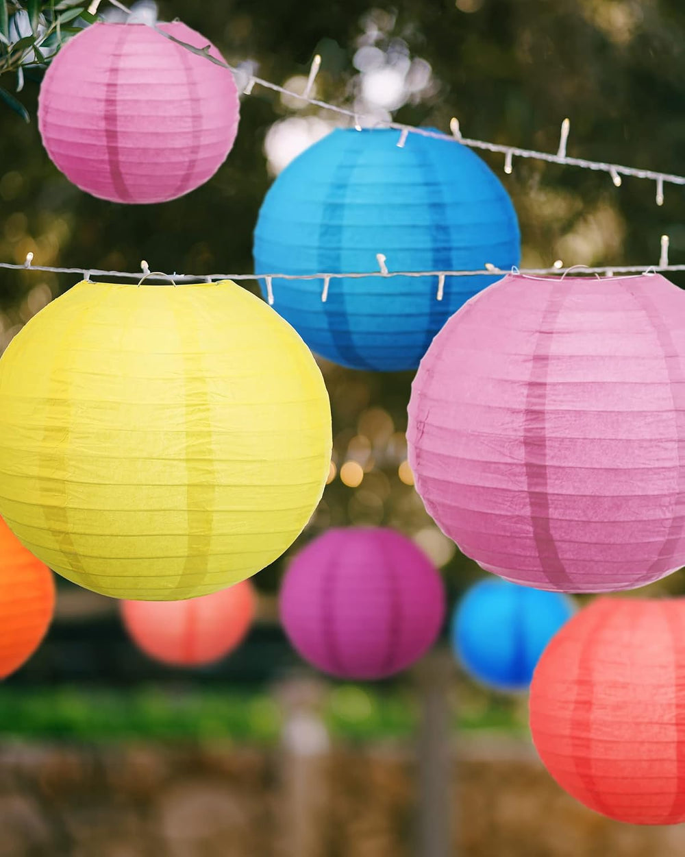 Treela 80 Pcs Colorful Paper Lanterns Chinese Japanese Lantern Party Decor