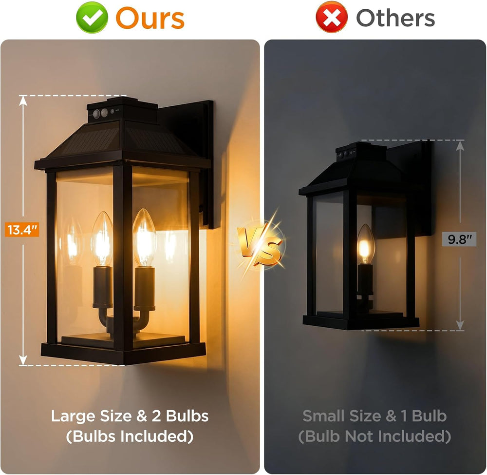 ropelux Solar Lights Outdoor Waterproof, 3 Modes Porch Lights, Motion Sensor ...