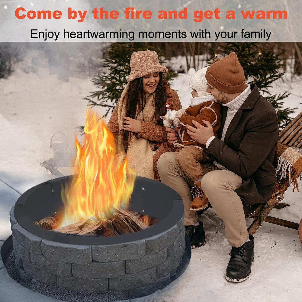 Koutemie Outdoor Fire Pit Ring Liner 40-Inch Outer/36-Inch Inner Diameter, He...
