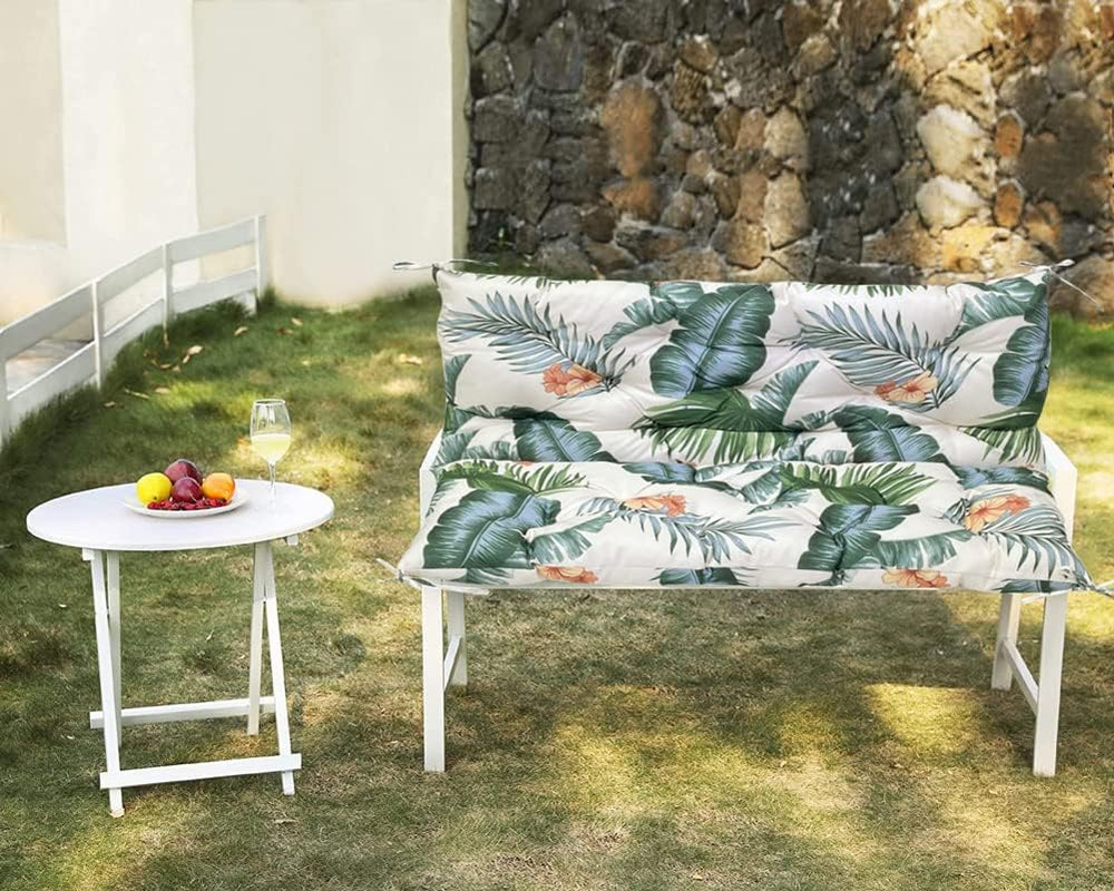 Swing Replacement Bench Cushion with Backrest(60 X 40 Inch, Navy)