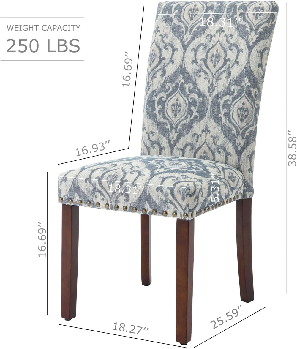 COLAMY Upholstered Parsons Dining Chairs Set of 4, Fabric Dining Room Kitchen...