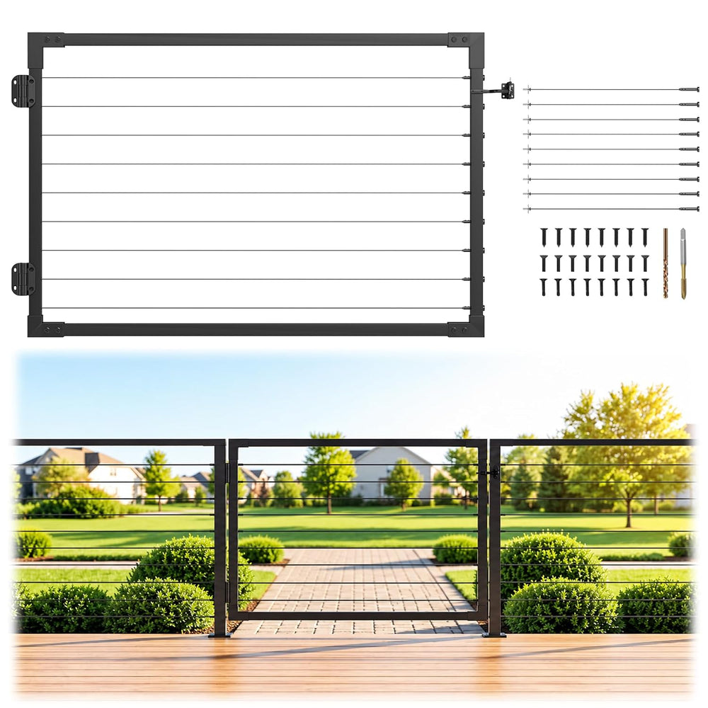 4 ft W × 32 in H Aluminum Cable Railing Gate for 36" Railing System