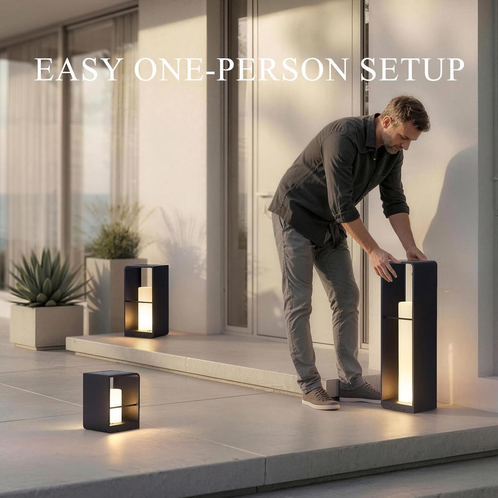 Smart Floor Lamp Dimmable, Solar Lanterns Outdoor with Remote Control