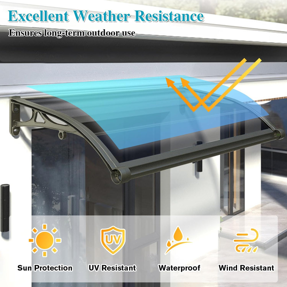 Awning for Door Entrance, Window Awnings Exterior with Aluminum Bracket, UV, ...