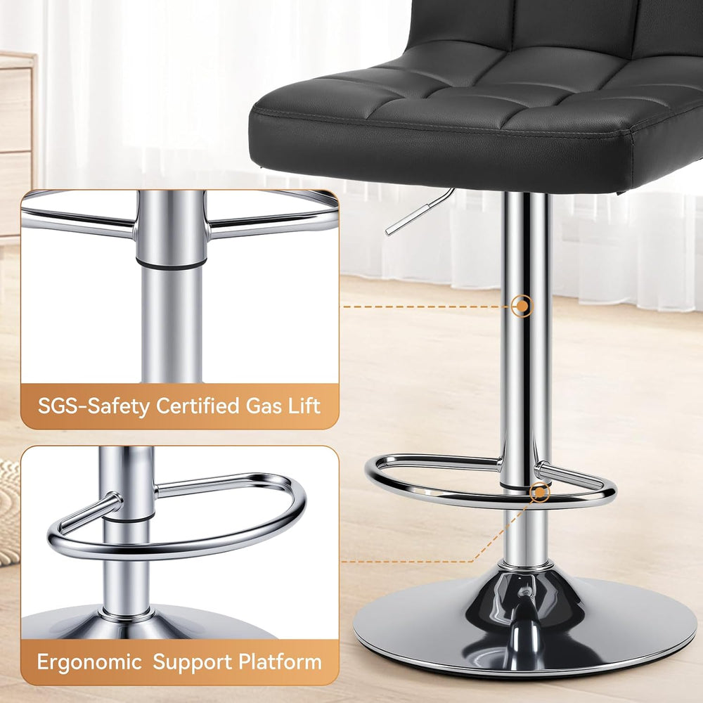 OLIXIS Bar Stools Set of 2, 24" Counter Height Bar Chairs for Kitchen