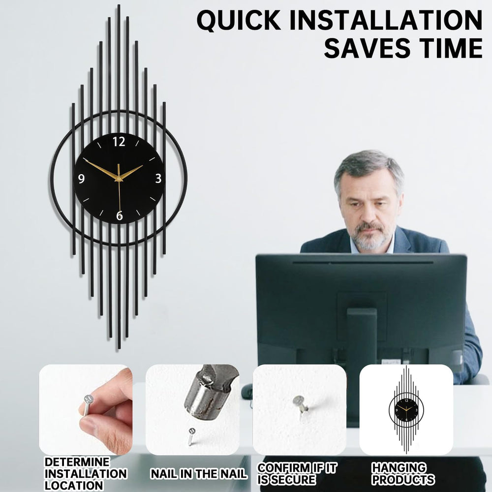 SIN&MI Wall Clock,Decorative Wall Clocks with Silent Quality Quartz Clock...