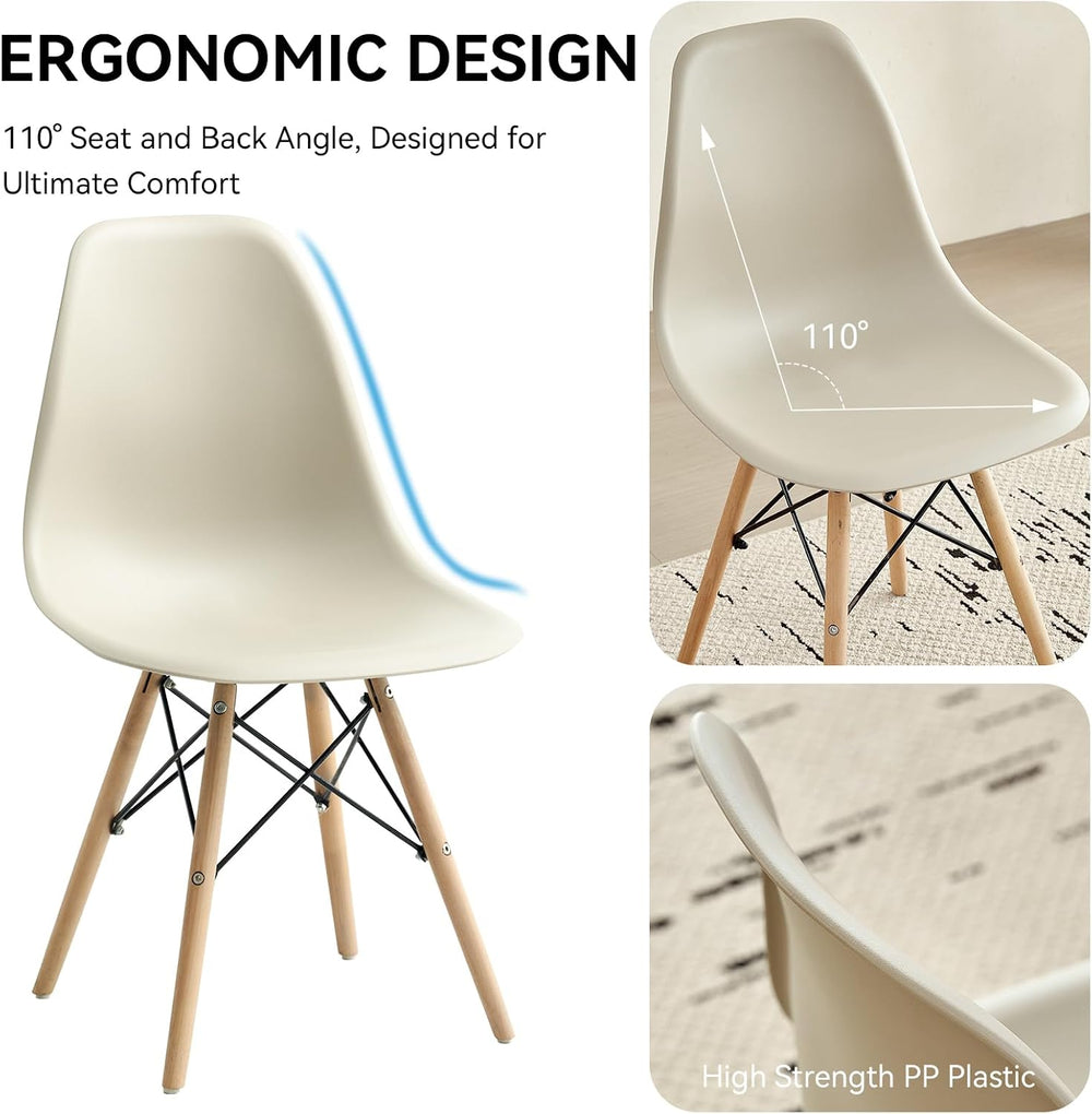 5-Piece Round Dining Set, 35.5" Sand Table Chairs Set of 4
