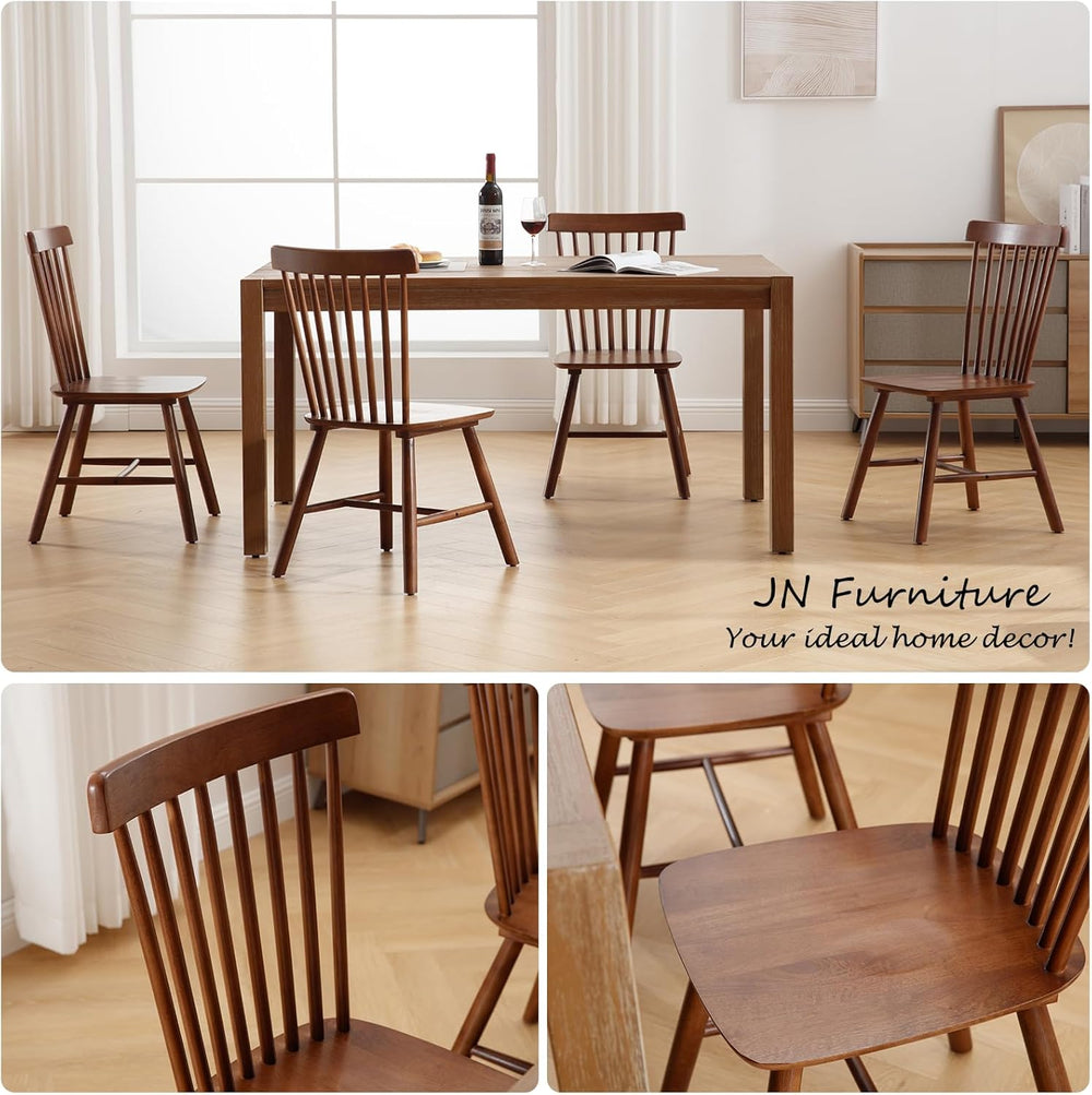 Windsor Dining Chairs Set of 2, Farmhouse Kitchen & Dining Room Chairs wi...