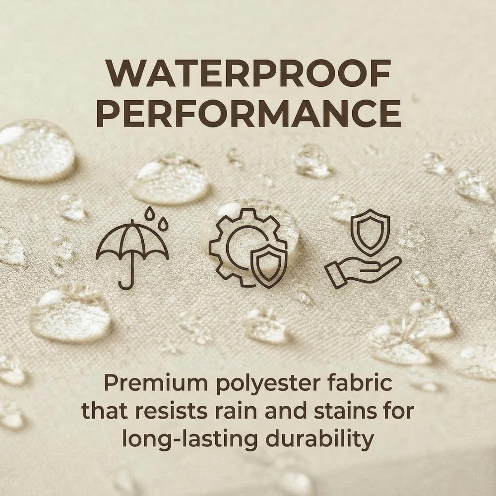 Patio Chair Cushions Set of 2 Sponge Filling Replacement Waterproof Patio Cus...
