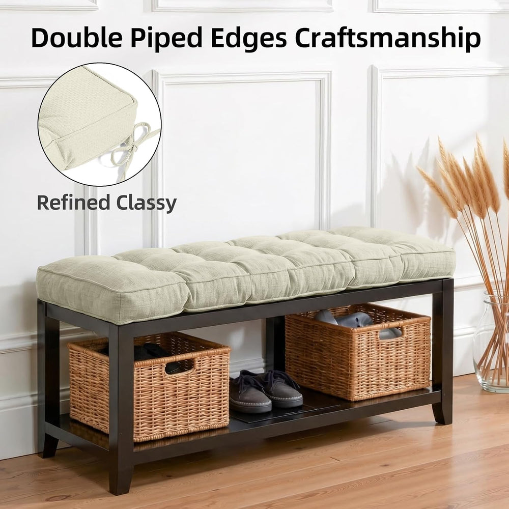 Detiblue Bench Cushion for Indoor Furniture,40x15Inch Tufted Bench Seat Cushi...