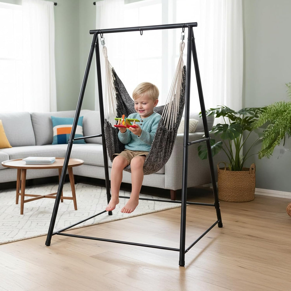 ONCLOUD Upgraded Hammock Chair with Stand for Outside, Heavy Duty Steel Hammo...